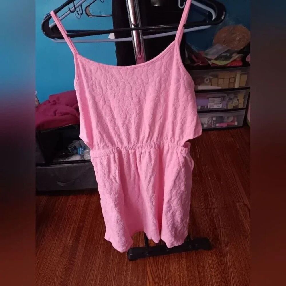 Old Navy Pink Flowy Summer Sundress Cottagecore Beach Vacation Boho NWT